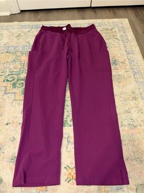 Women's Magenta mandala Scrub Pants with Pockets